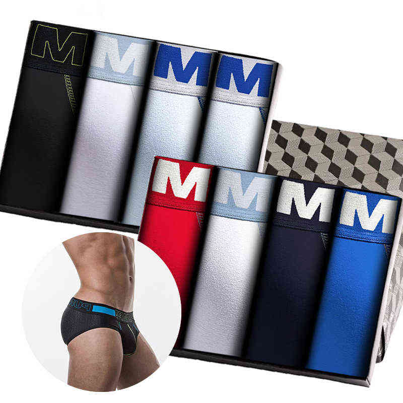8Pcs Comfortable Sexy Man Underwear Brief Men Underpants New Cotton Innerwear Gay Panties Jockstrap Men's Briefs Sexi T220816