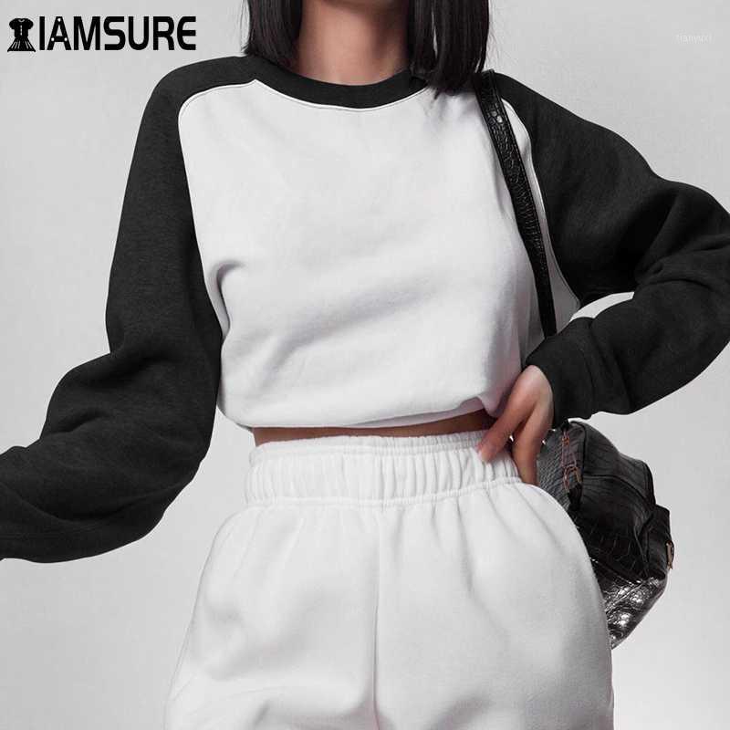 Sweatshirts Top Fleece Patchwork Casual Sweatshirt Elastic Cropped Pullover Contrast Color Autumn Winter Clothes Women Women' Hoodies, Black
Sweatshirts Top Fleece Patchwork Casual Sweatshirt Elastic Cropped Pullover Contrast Color Autumn Winter Clothes Women Women' Hoodies, Black