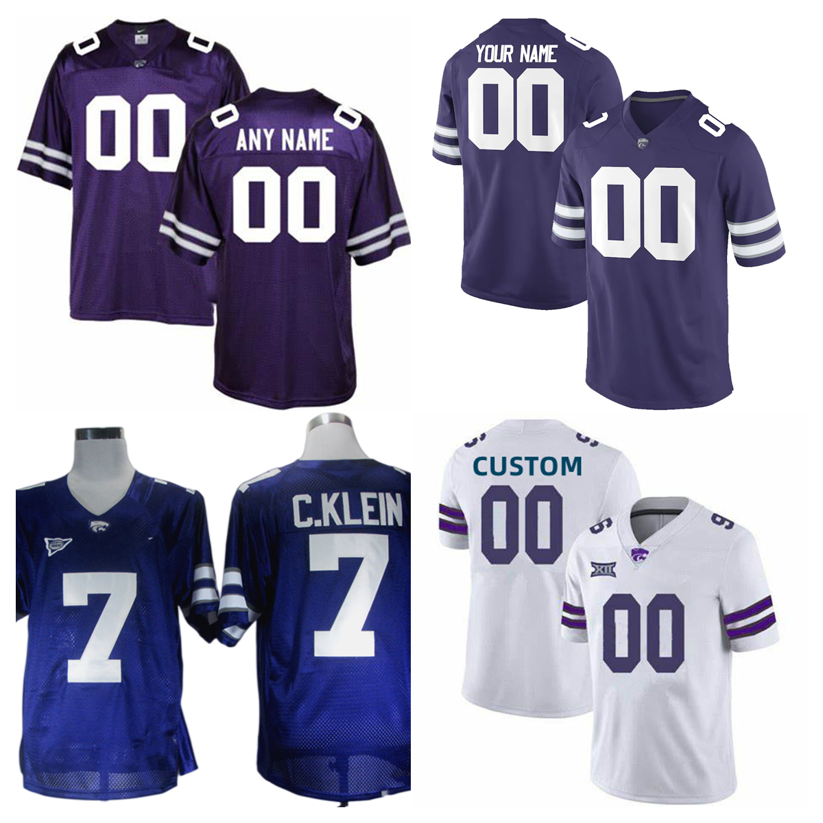 Custom NCAA College Kansas State Wildcats Football Jerseys Skylar Thompson Sproles Brooks Green Vaughn Howard Lewis Ervin Imatorbhebhe Fletcher Smith McPherson, Youth
Custom NCAA College Kansas State Wildcats Football Jerseys Skylar Thompson Sproles Brooks Green Vaughn Howard Lewis Ervin Imatorbhebhe Fletcher Smith McPherson, Youth