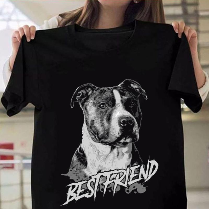 Men' T-Shirts Pitbull Friend T-Shirt Dog Print T Shirt Gift, Men-darkpurple
