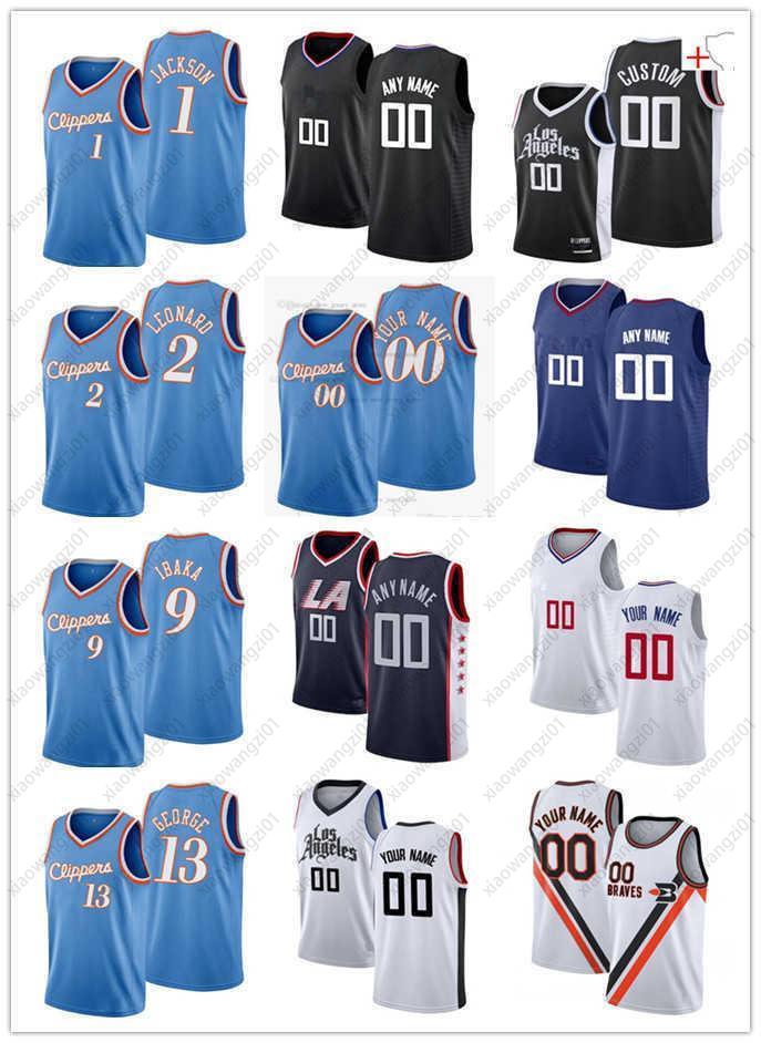 Custom Men Women Youth 75th La's Angeles's Clipperss Kawhi 2 Leonards Serge 9 Ibaka Paul 13 George Reggie 1 Jackson Basketball Jerseys
Custom Men Women Youth 75th La's Angeles's Clipperss Kawhi 2 Leonards Serge 9 Ibaka Paul 13 George Reggie 1 Jackson Basketball Jerseys