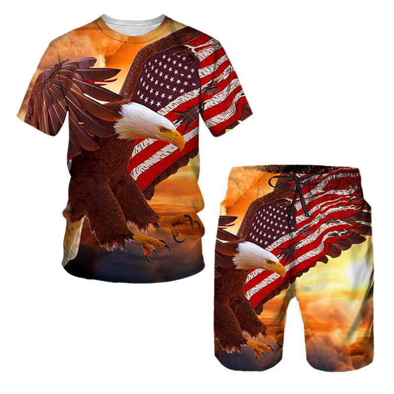 Men' Tracksuits Fashion Animal 3D Printing Soaring Eagle Men' T-Shirt Shorts Suit Summer Unisex Cool Sports Casual Street Oversized Su
Men' Tracksuits Fashion Animal 3D Printing Soaring Eagle Men' T-Shirt Shorts Suit Summer Unisex Cool Sports Casual Street Oversized Su