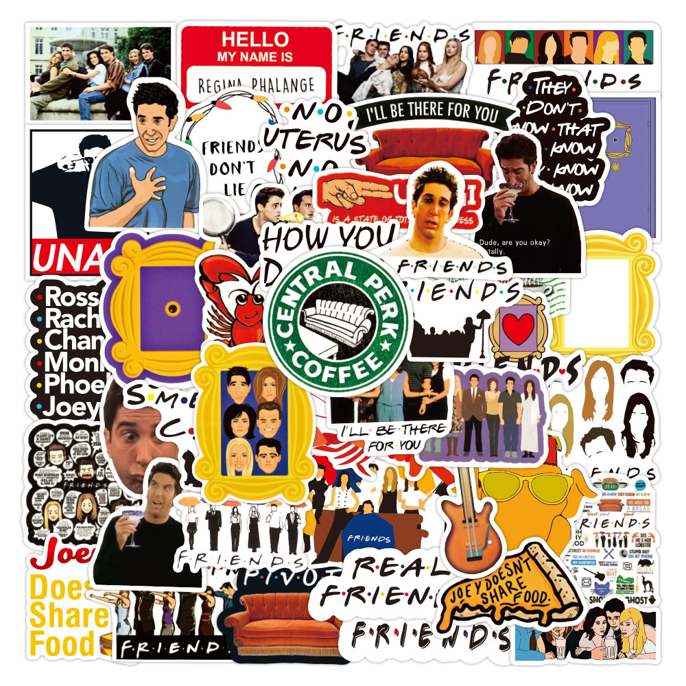 New Waterproof 10/30/50PCS Friends TV Show Cartoon Stickers Laptop Skateboard Guitar Phone Luggage Toy Sticker for Kids sticker, Friends 10pcs
New Waterproof 10/30/50PCS Friends TV Show Cartoon Stickers Laptop Skateboard Guitar Phone Luggage Toy Sticker for Kids sticker, Friends 10pcs