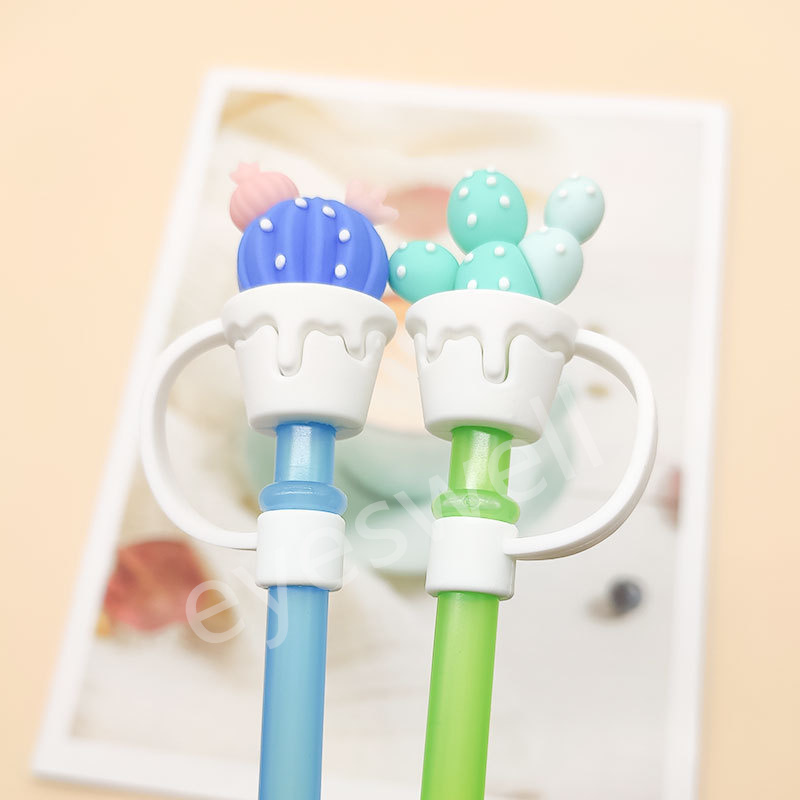 Silicone Drinking Dust Cap Reusable Airtight Anti-dust Straws Cover for 6-8mm Straw