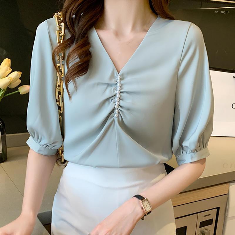 Women' Blouses & Shirts Fashion Long Sleeve White Blouse Tops Women Elegant Casual Blusas Mujer De Moda Summer V-Neck Solid Chiffon Q4415, White blouses
Women' Blouses & Shirts Fashion Long Sleeve White Blouse Tops Women Elegant Casual Blusas Mujer De Moda Summer V-Neck Solid Chiffon Q4415, White blouses