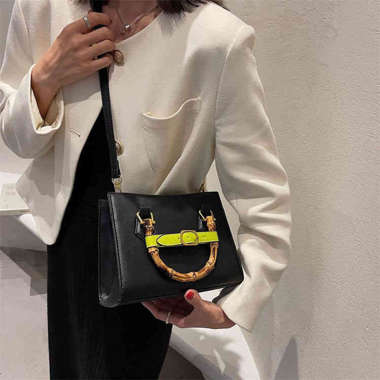 Spring women's bag retro personality bamboo bag hand bill of lading Shoulder Messenger Tote Bag Small, Black
Spring women's bag retro personality bamboo bag hand bill of lading Shoulder Messenger Tote Bag Small, Black