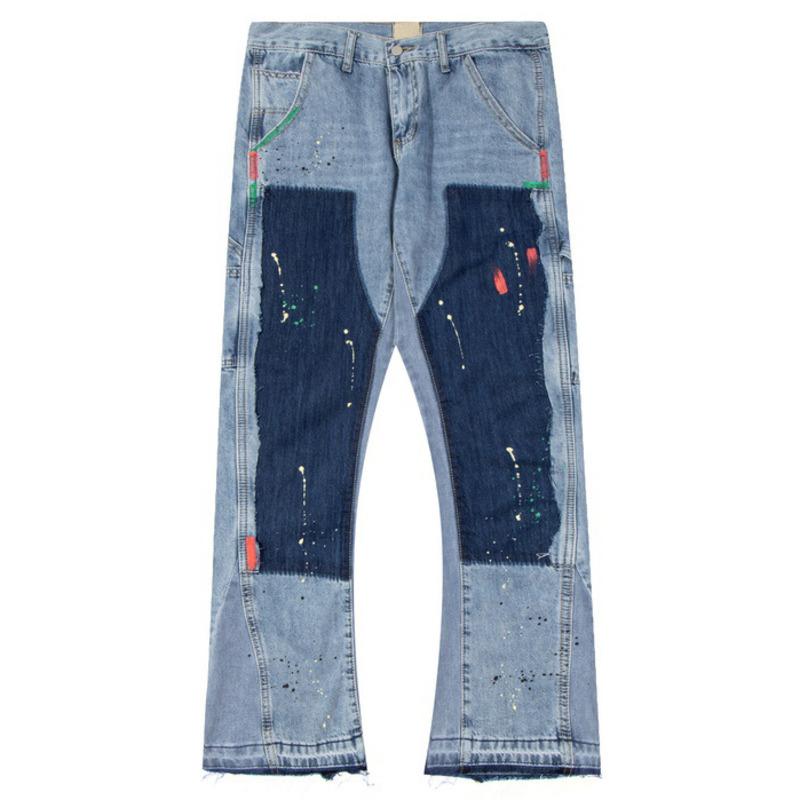 Men' Jeans Blue Patchwork Punk Hip Hop Pants Streetwear Splash Ink Men And Women Flared Destroyed Ripped JeansMen, Retro grey
Men' Jeans Blue Patchwork Punk Hip Hop Pants Streetwear Splash Ink Men And Women Flared Destroyed Ripped JeansMen, Retro grey