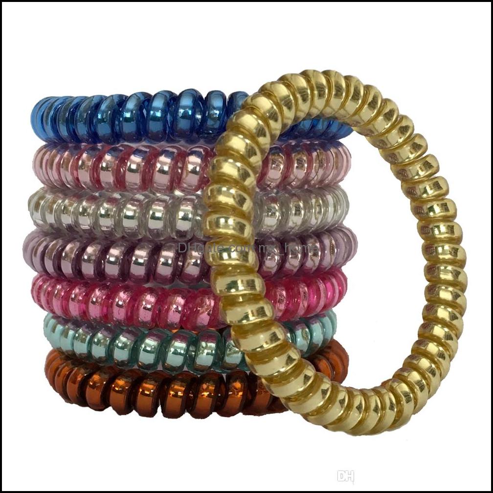 Telephone Wire Cord Metal Punk Rubber Coil Hair Band Ties Rope Bobbles Women Girls Headwear Accessories Mixed Color Drop Delivery 2021 Baby, Randomly sended colors
Telephone Wire Cord Metal Punk Rubber Coil Hair Band Ties Rope Bobbles Women Girls Headwear Accessories Mixed Color Drop Delivery 2021 Baby, Randomly sended colors