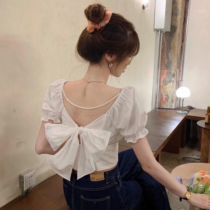 Women's T-Shirt Summer Women Clothing Solid Slim Bow Bandage Ladies Tops Ins Hipster Korean Sweet Backless Beaded Tees Short Sleeve T Shirts, Black
Women's T-Shirt Summer Women Clothing Solid Slim Bow Bandage Ladies Tops Ins Hipster Korean Sweet Backless Beaded Tees Short Sleeve T Shirts, Black