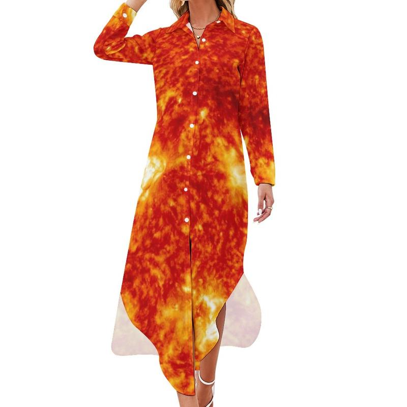 Casual Dresses Sun Print Chiffon Dress Red And Yellow Beach Summer V Neck Streetwear Ladies Sexy Clothing Plus Size, Style-5
Casual Dresses Sun Print Chiffon Dress Red And Yellow Beach Summer V Neck Streetwear Ladies Sexy Clothing Plus Size, Style-5