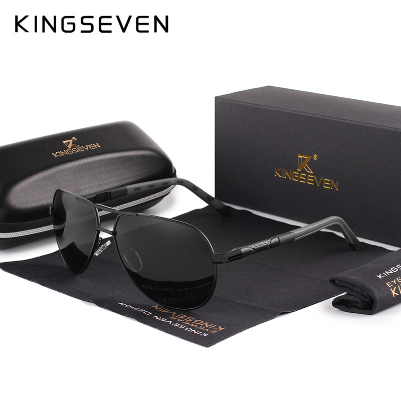 KINGSEVEN Men Vintage Aluminum Polarized Sunglasses Classic Sun glasses Coating Lens Driving Eyewear For MenWomen 220518