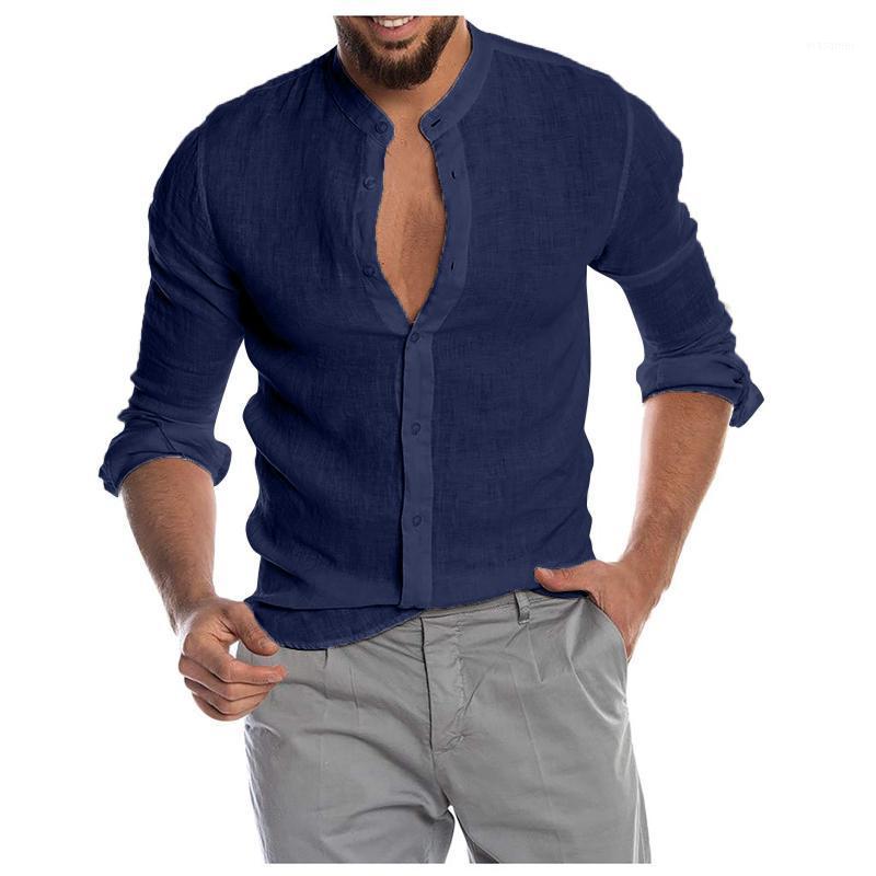 Men's Casual Shirts Fashion Solid Colors Cotton Linen Breathable Long Sleeve Shirt Loose Stand Collar Blouse Tops Camisa Masculina#g3, Black
Men's Casual Shirts Fashion Solid Colors Cotton Linen Breathable Long Sleeve Shirt Loose Stand Collar Blouse Tops Camisa Masculina#g3, Black