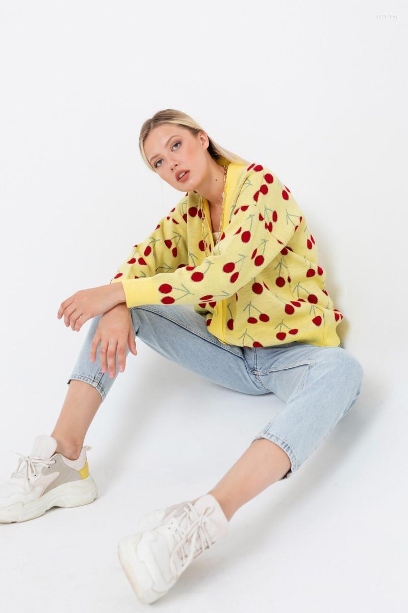 Women's Knits & Tees Women's Cardigan Yellow Cherry Patterned Casual Knitted Quality Fashion Sweaters Loose Sweater JumperWomen's Olga22, Blue
Women's Knits & Tees Women's Cardigan Yellow Cherry Patterned Casual Knitted Quality Fashion Sweaters Loose Sweater JumperWomen's Olga22, Blue
