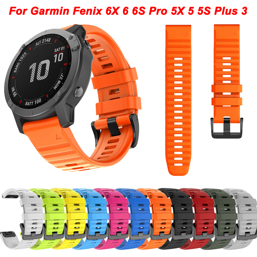 26 22 20MM Bracelets de montre en silicone pour Garmin Fenix 6X 6 6S Pro 7X 7 Bracelet Easyfit Fenix 5 5X 5S Plus Bracelet Smartwatch