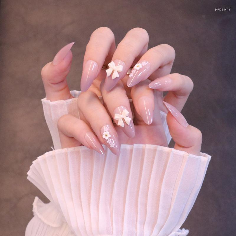 False Nails 24PCS Mini Floral Fake Long Pointed Head Sweet Style Finished Nail Piece With Jelly Gel/Glue Removable Save Time NIN668 Prud22, Jelly glue model
False Nails 24PCS Mini Floral Fake Long Pointed Head Sweet Style Finished Nail Piece With Jelly Gel/Glue Removable Save Time NIN668 Prud22, Jelly glue model