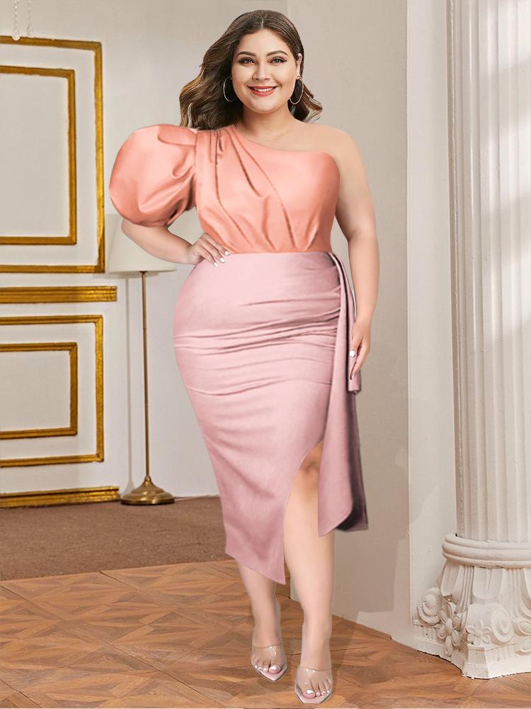 Plus Size Dresses Party Women Evening Sexy Club One Shoulder Ruffles Folds Pleated Slit Bodycon Event Midi Shiny Sheath 4XLPlus, Pink
Plus Size Dresses Party Women Evening Sexy Club One Shoulder Ruffles Folds Pleated Slit Bodycon Event Midi Shiny Sheath 4XLPlus, Pink