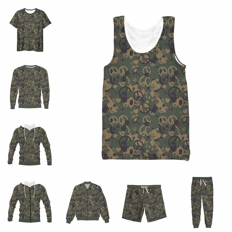 Men's Tracksuits Vitinea 3D Full Print Pacifist Camouflage T-shirt/Sweatshirt/Zip Hoodies/Thin Jacket/Pants Four Seasons Casual, Gray
Men's Tracksuits Vitinea 3D Full Print Pacifist Camouflage T-shirt/Sweatshirt/Zip Hoodies/Thin Jacket/Pants Four Seasons Casual, Gray
