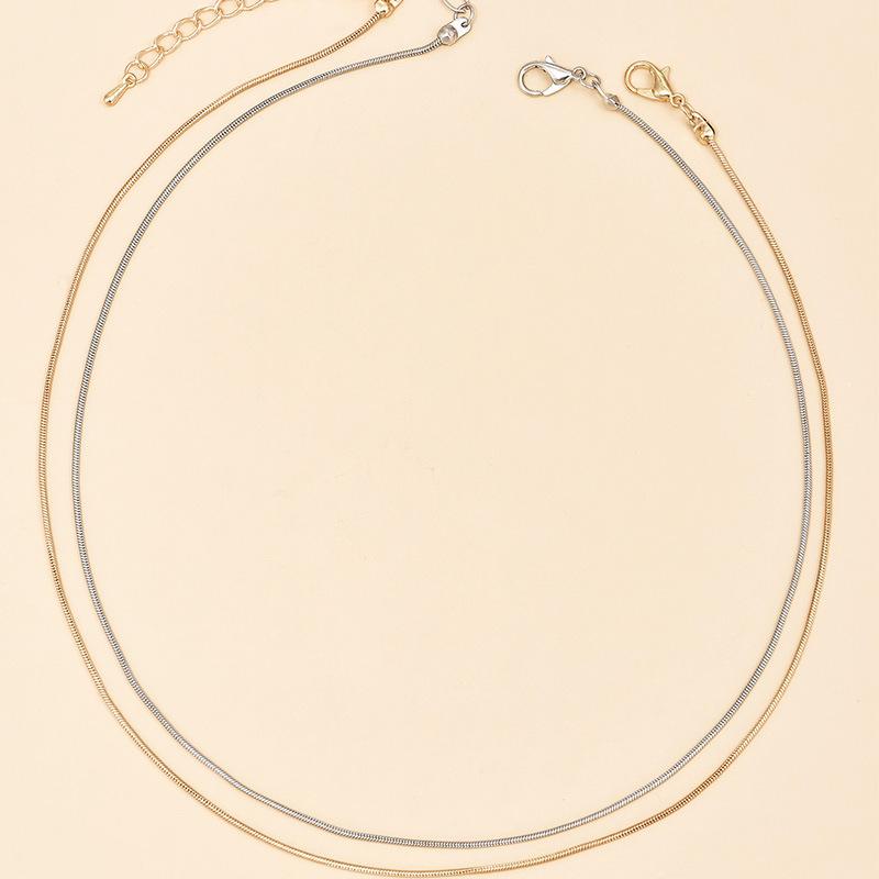 Chokers 2pcs/set Gold And Silvers Snake Chain Herringbone Necklace For Women Men Dainty Jewelry Christmas Gift WomenChokers
Chokers 2pcs/set Gold And Silvers Snake Chain Herringbone Necklace For Women Men Dainty Jewelry Christmas Gift WomenChokers