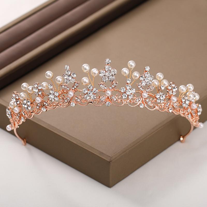 Hair Clips & Barrettes Elegent Rose Gold Diadem Vintage Crystal Tiaras And Crowns Handmade Pearl Wedding Jewelry For Women Bridal JewelryHai
Hair Clips & Barrettes Elegent Rose Gold Diadem Vintage Crystal Tiaras And Crowns Handmade Pearl Wedding Jewelry For Women Bridal JewelryHai