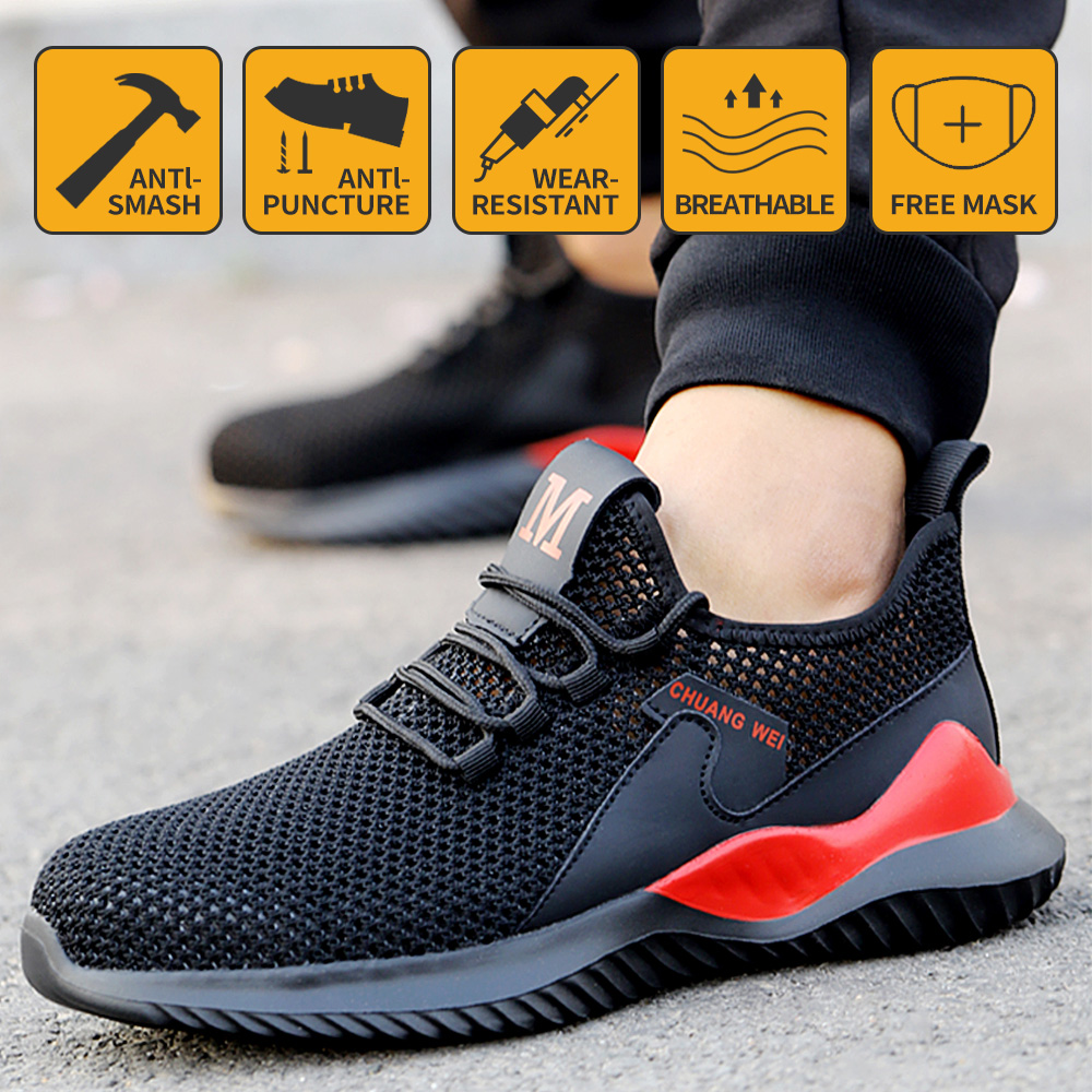 Work Shoes Men Construction Sneaker Wear Resistant Nail Penetration Resistance Nail Penetration Resistance Steel Toecap Safety, D018
Work Shoes Men Construction Sneaker Wear Resistant Nail Penetration Resistance Nail Penetration Resistance Steel Toecap Safety, D018