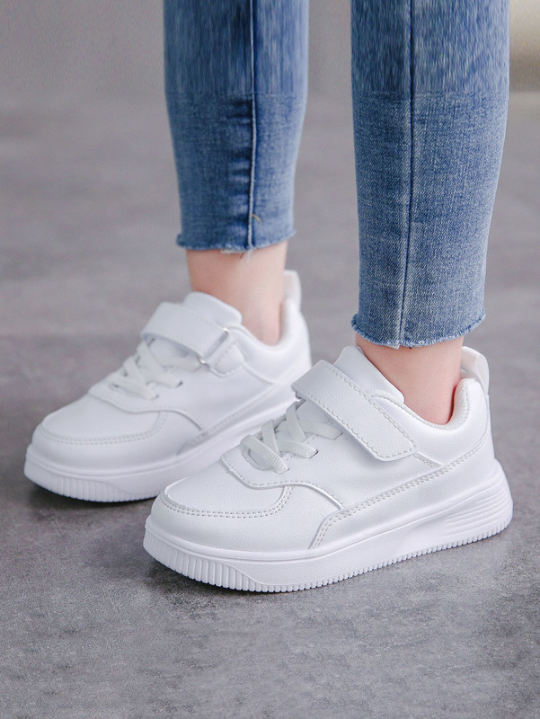 Kids Minimalist Hook-and-loop Fastener Strap Skate Shoes SHE