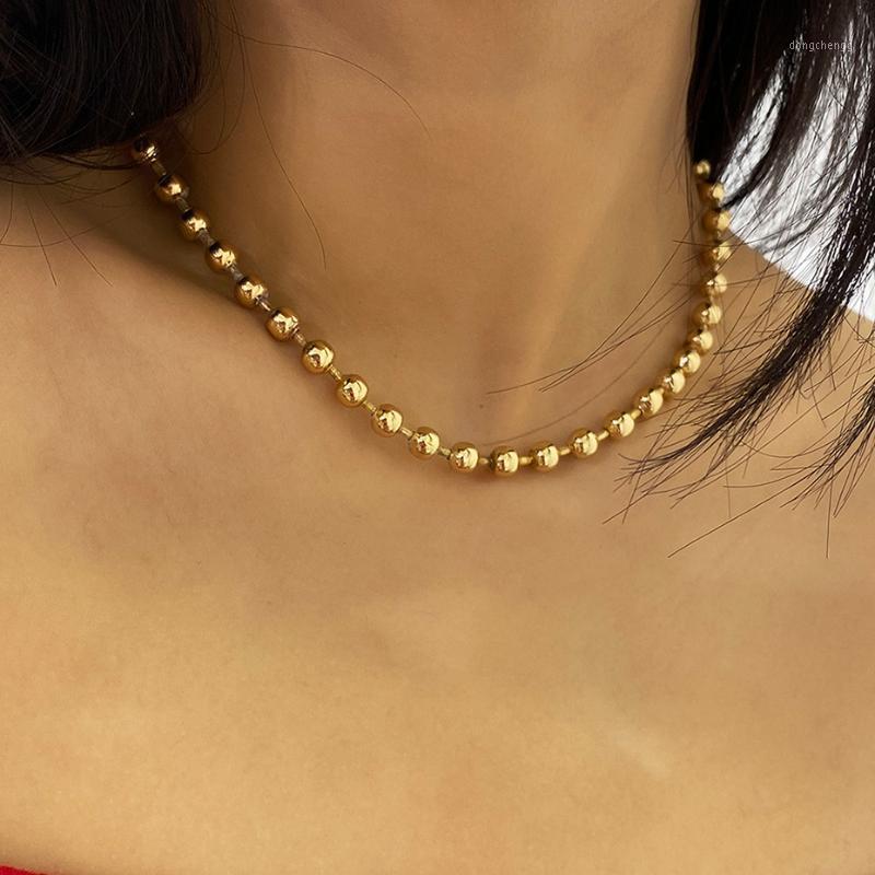 Pendant Necklaces FLOLA Gold Plated 4mm Beads Necklace Collar Simple Small Round Ball Beaded Choker Minimalist Punk Jewelery Gift Nket80
Pendant Necklaces FLOLA Gold Plated 4mm Beads Necklace Collar Simple Small Round Ball Beaded Choker Minimalist Punk Jewelery Gift Nket80