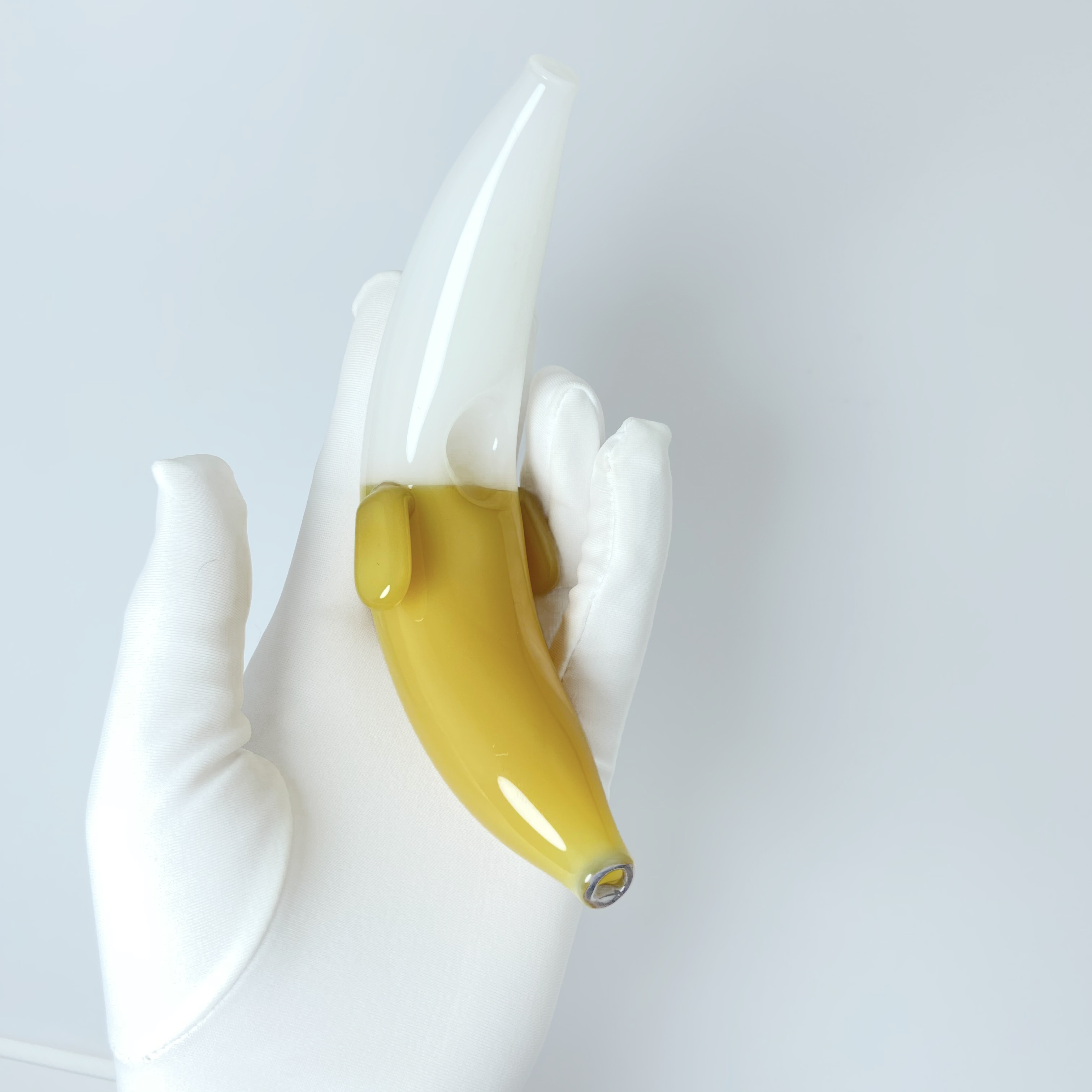 5.12 inch Creative Fruit Yellow Banana Tobacco Pipe Hand-blown Herb Bowl Glass Hand Smoke Pipe
5.12 inch Creative Fruit Yellow Banana Tobacco Pipe Hand-blown Herb Bowl Glass Hand Smoke Pipe