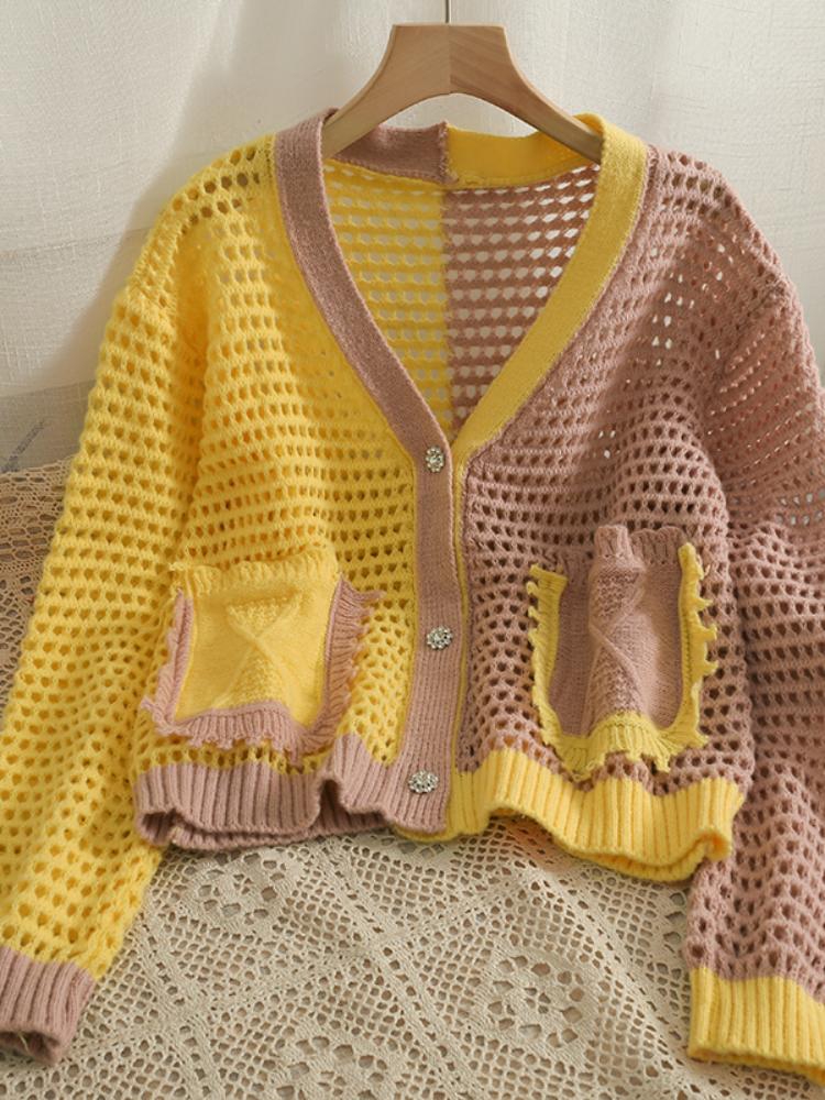 Women's Knits & Tees Korejepo Stitching Hollow Out Cardigan Women Summer Perspective Thin Sweater Top 2022 Versatile Single Breasted Sunscre, Yellow
Women's Knits & Tees Korejepo Stitching Hollow Out Cardigan Women Summer Perspective Thin Sweater Top 2022 Versatile Single Breasted Sunscre, Yellow