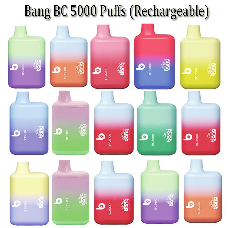 100% Original Bang BC5000 Rechargeable disposable Cigarette 5000 puffs vape pen Device E Cigarettes Kit 650mah 11ml per-filled cartridges pod 16 Colors Vaporizers
100% Original Bang BC5000 Rechargeable disposable Cigarette 5000 puffs vape pen Device E Cigarettes Kit 650mah 11ml per-filled cartridges pod 16 Colors Vaporizers