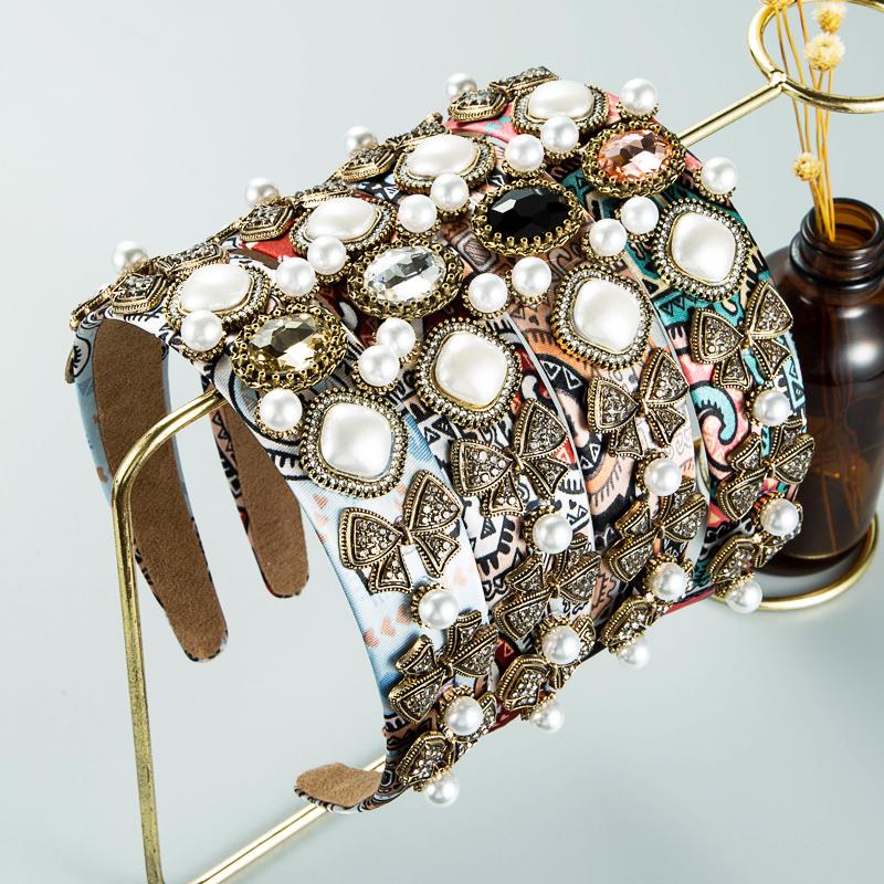 Hair Clips & Barrettes Fashion Retro Colorful Fabric Inlaid Pearl Alloy Bow Band Baroque Style Colored Glass Diamond Lady Jewelry Accessorie
Hair Clips & Barrettes Fashion Retro Colorful Fabric Inlaid Pearl Alloy Bow Band Baroque Style Colored Glass Diamond Lady Jewelry Accessorie