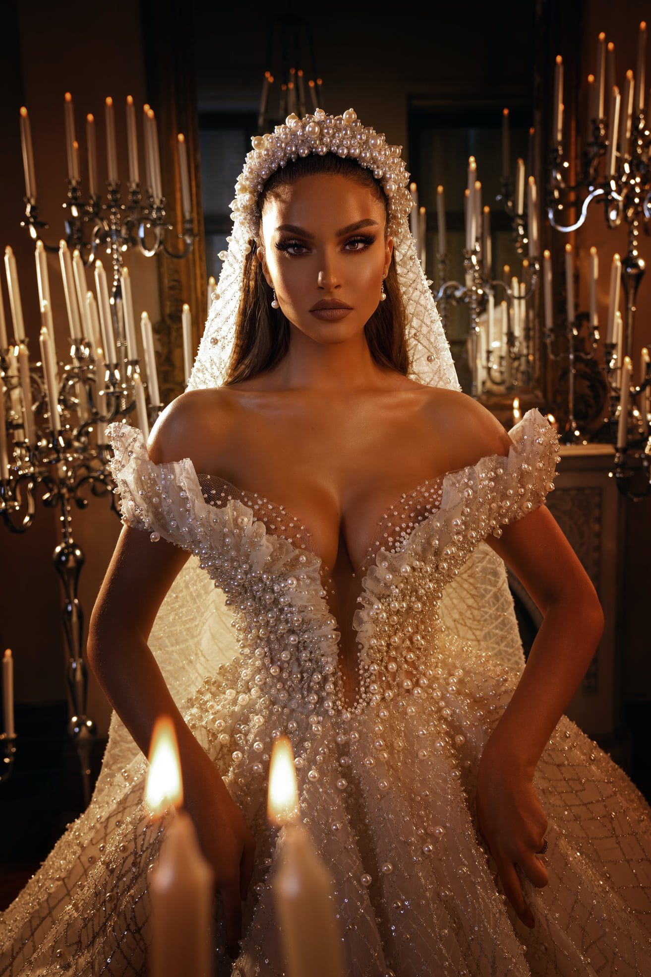 Gorgeous Gown Wedding Dress Sexy V Neck Sleeveless Off Shoulder Lace wer Appliques Sequins Beaded Ball Gowns or Length Custom Made Bridal Dresses