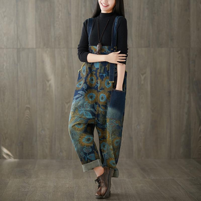 Women's Jumpsuits & Rompers Female Autumn And Spring Plus Size Printed Old Washed Jeans Personality Big Casual Shoulder PantsWomen's, Dark blue
Women's Jumpsuits & Rompers Female Autumn And Spring Plus Size Printed Old Washed Jeans Personality Big Casual Shoulder PantsWomen's, Dark blue