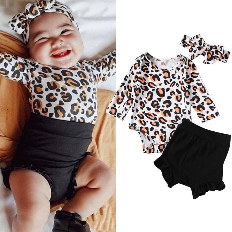Clothing Sets 0-24 Months Born Baby Girl Clothes 3pcs Girls Leopard Bodysuits Rompers Black Short Pants Headband ClothingClothing, As pic
Clothing Sets 0-24 Months Born Baby Girl Clothes 3pcs Girls Leopard Bodysuits Rompers Black Short Pants Headband ClothingClothing, As pic