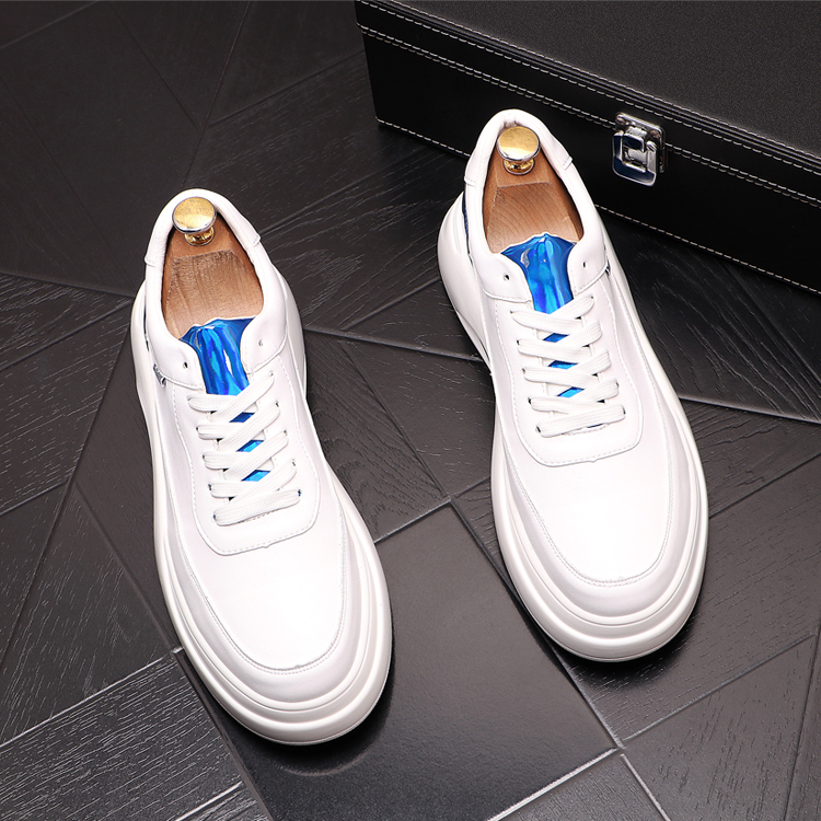 Spring Autumn Vulcanize Wedding Dress Party Shoes Classic Men's Trendy Lace Up Casual Leisure Sneakers White Round Toe Driving Sports Single Walking Loafers E190, White blue
Spring Autumn Vulcanize Wedding Dress Party Shoes Classic Men's Trendy Lace Up Casual Leisure Sneakers White Round Toe Driving Sports Single Walking Loafers E190, White blue