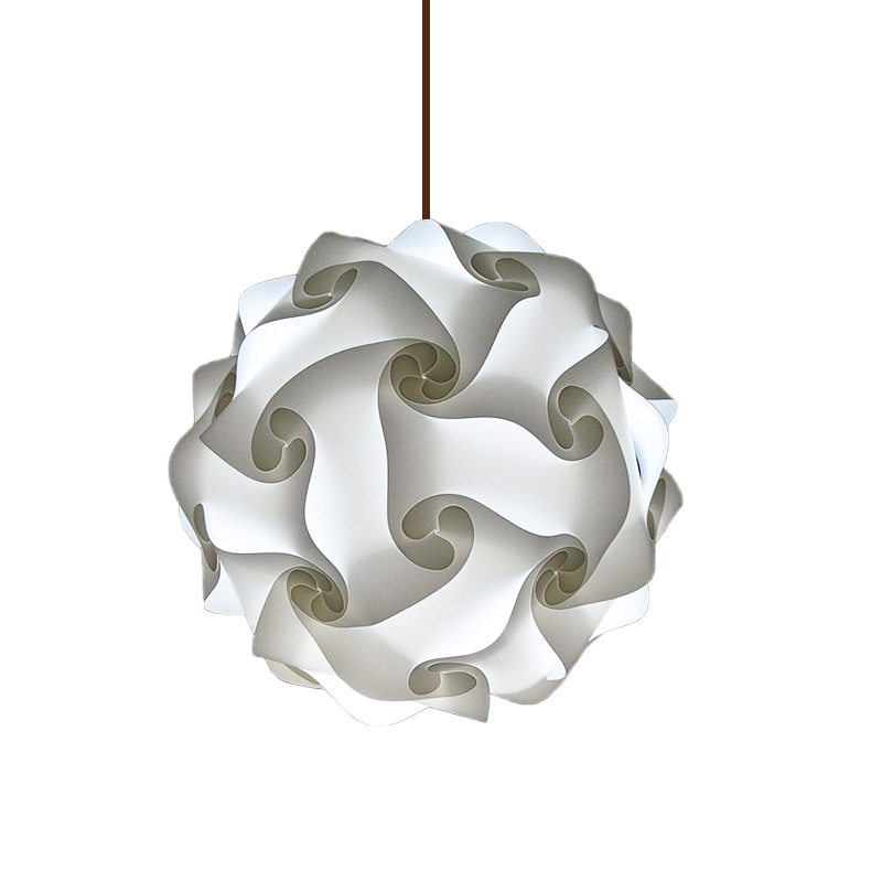 300pcs=10set Party Favors DIY Modern Pendants Ball Novel IQ Lamp 25CM/30CM/40CM Jigsaw Puzzle Colorful Pendant Lights C01