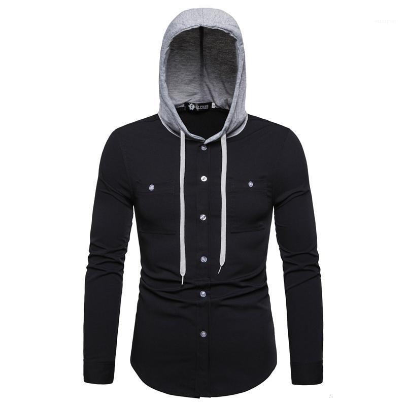 Foreign Trade Casual Fashion Personalized Tailoring Color Hooded Pocket Decoration Men' Long-sleeve Shirt Shirts, Black
Foreign Trade Casual Fashion Personalized Tailoring Color Hooded Pocket Decoration Men' Long-sleeve Shirt Shirts, Black