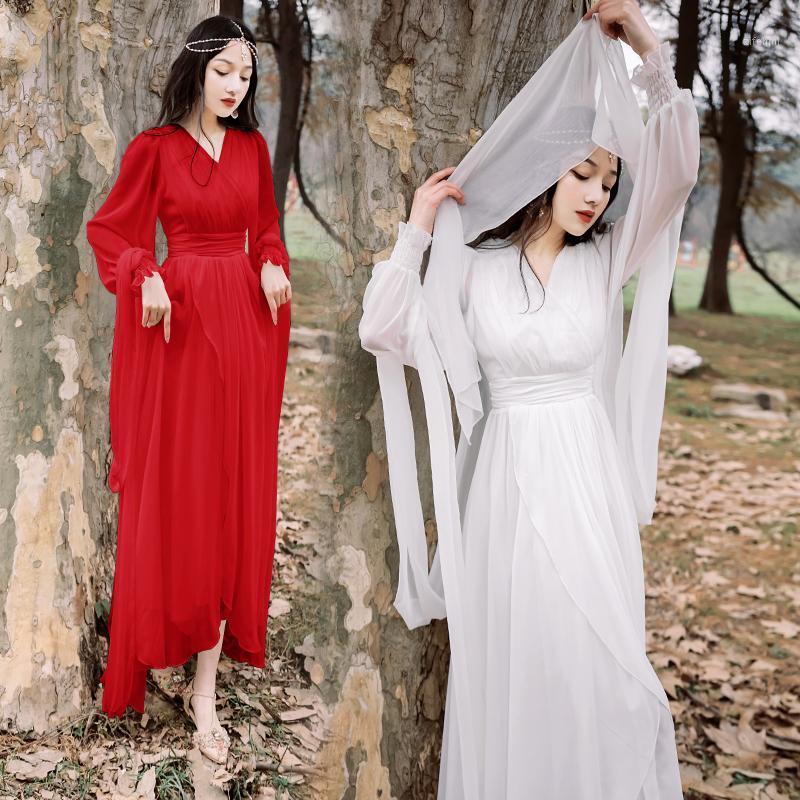 Casual Dresses Summer Women' National Wind Backless Tail Lantern-Sleeve Big Hem Long-Sleeve White Chiffon Dress, Red
Casual Dresses Summer Women' National Wind Backless Tail Lantern-Sleeve Big Hem Long-Sleeve White Chiffon Dress, Red