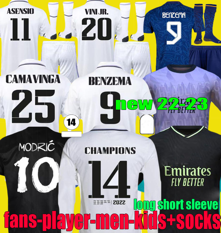 long short sleeve BENZEMA soccer jerseys 2022 2023 CAMAVINGA ALABA MODRIC VINI JR football shirt 21 22 23 REAL MADRIDS camiseta women men kids kit uniform 14 CHAMPIONS, 22/23 fans home league
long short sleeve BENZEMA soccer jerseys 2022 2023 CAMAVINGA ALABA MODRIC VINI JR football shirt 21 22 23 REAL MADRIDS camiseta women men kids kit uniform 14 CHAMPIONS, 22/23 fans home league