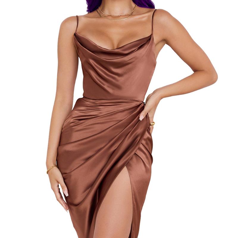 Casual Dresses Summer European And American Women' Sexy Slim Tight Solid Color Satin Pleated Backless Suspender Skirt Irregular DressCa, Black
Casual Dresses Summer European And American Women' Sexy Slim Tight Solid Color Satin Pleated Backless Suspender Skirt Irregular DressCa, Black