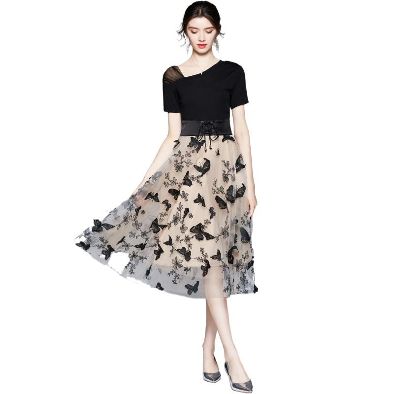 Party Dresses Simgent Butterfly Embroidery Dress Women Summer Mesh Patchwork Midi Elegant A Line Ladies Robe Femme Jurk SG1615, Black
Party Dresses Simgent Butterfly Embroidery Dress Women Summer Mesh Patchwork Midi Elegant A Line Ladies Robe Femme Jurk SG1615, Black