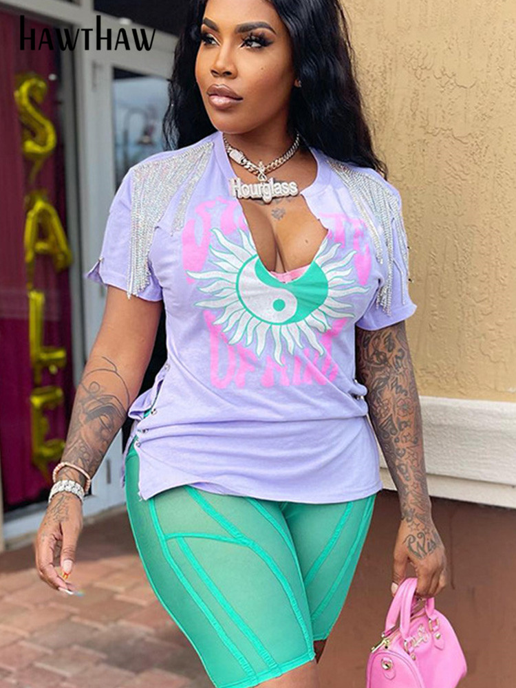 Hawthaw Women Fashion Short Sleeve Letter Print V Neck T Shirt Tops Tees Blouse 2022 Summer Clothes Wholesale Items For Business, Blue
Hawthaw Women Fashion Short Sleeve Letter Print V Neck T Shirt Tops Tees Blouse 2022 Summer Clothes Wholesale Items For Business, Blue