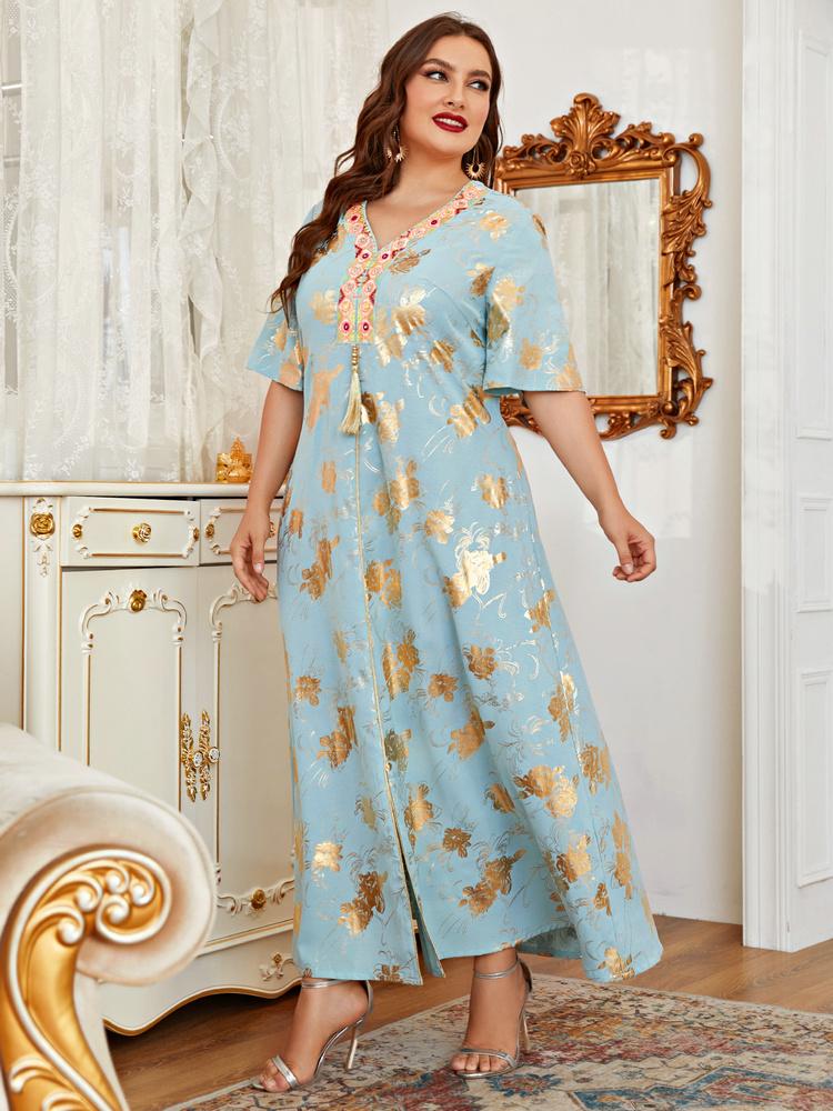 Plus Size Dresses Oversize Large Maxi 2022 Women Summer Fashion Elegant Long Abaya Muslim Party Evening Festival ClothingPlus, Blue
Plus Size Dresses Oversize Large Maxi 2022 Women Summer Fashion Elegant Long Abaya Muslim Party Evening Festival ClothingPlus, Blue