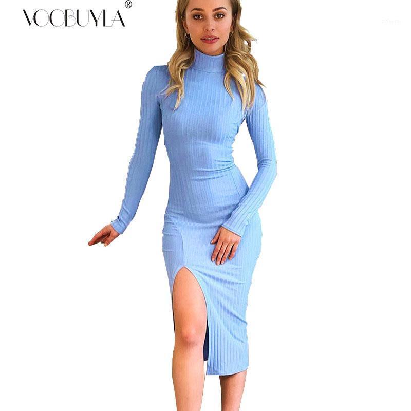 Casual Dresses Voobuyla Women Midi Dress Autumn Long Sleeve Turtleneck Winter Bodycon Knitted Robe Office Ladies Knit Ribbed Jurken, Blue
Casual Dresses Voobuyla Women Midi Dress Autumn Long Sleeve Turtleneck Winter Bodycon Knitted Robe Office Ladies Knit Ribbed Jurken, Blue