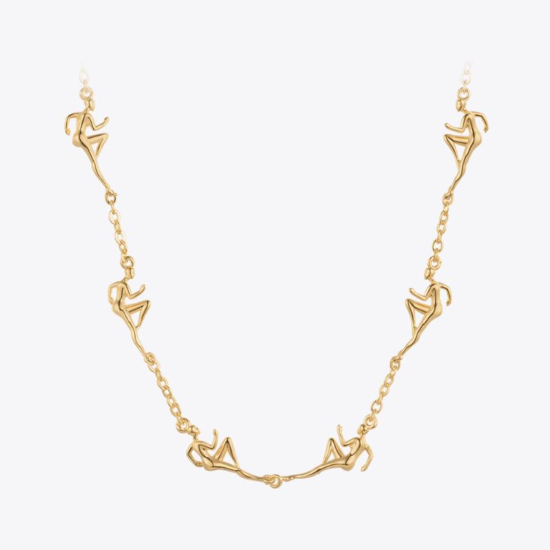 Chains Athlete Dancer Figure Necklace For Women Items Collares Gold Color Necklaces Fashion Jewelry Party P3309Chains
Chains Athlete Dancer Figure Necklace For Women Items Collares Gold Color Necklaces Fashion Jewelry Party P3309Chains
