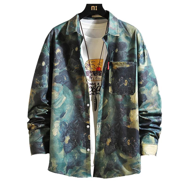 Men's Casual Shirts Autumn Painting Camouflage Printed Shirt Long Sleeve Korean Fashion Soft And ComfortMen's, Green
Men's Casual Shirts Autumn Painting Camouflage Printed Shirt Long Sleeve Korean Fashion Soft And ComfortMen's, Green