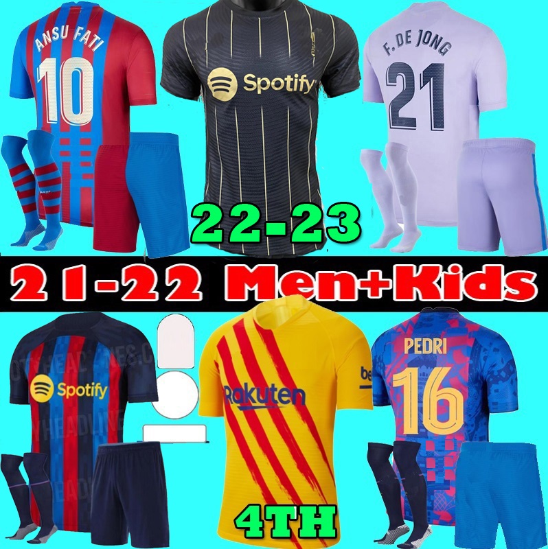 4th Barcelona FERRAN soccer jersey 21 22 23 PEDRI ANSU FATI F. DE JONG DEST DAVI ALVES Camisetas de football kit shirt 2021 2022 ADAMA AUBA men kids sets socks MEMPHIS, 22 23 home
4th Barcelona FERRAN soccer jersey 21 22 23 PEDRI ANSU FATI F. DE JONG DEST DAVI ALVES Camisetas de football kit shirt 2021 2022 ADAMA AUBA men kids sets socks MEMPHIS, 22 23 home