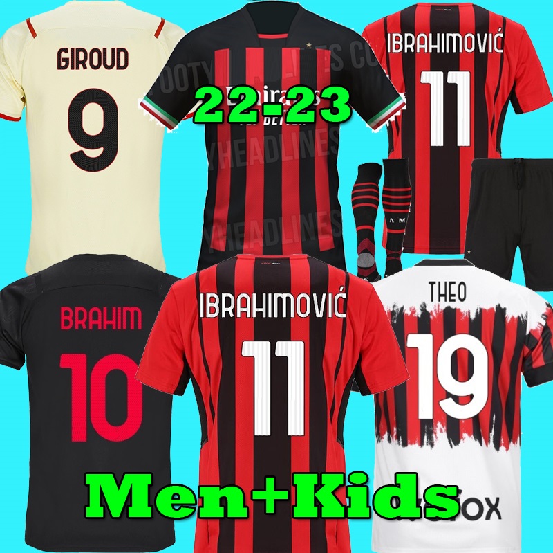 21 22 23 GIROUD soccer jersey IBRAHIMOVIC KESSIE football shirt 2021 2022 2023 TONALI REBIC Camiseta de futbol THEO BRAHIM R.LEAO Fourth 4th Ac Milans, Home kids
21 22 23 GIROUD soccer jersey IBRAHIMOVIC KESSIE football shirt 2021 2022 2023 TONALI REBIC Camiseta de futbol THEO BRAHIM R.LEAO Fourth 4th Ac Milans, Home kids
