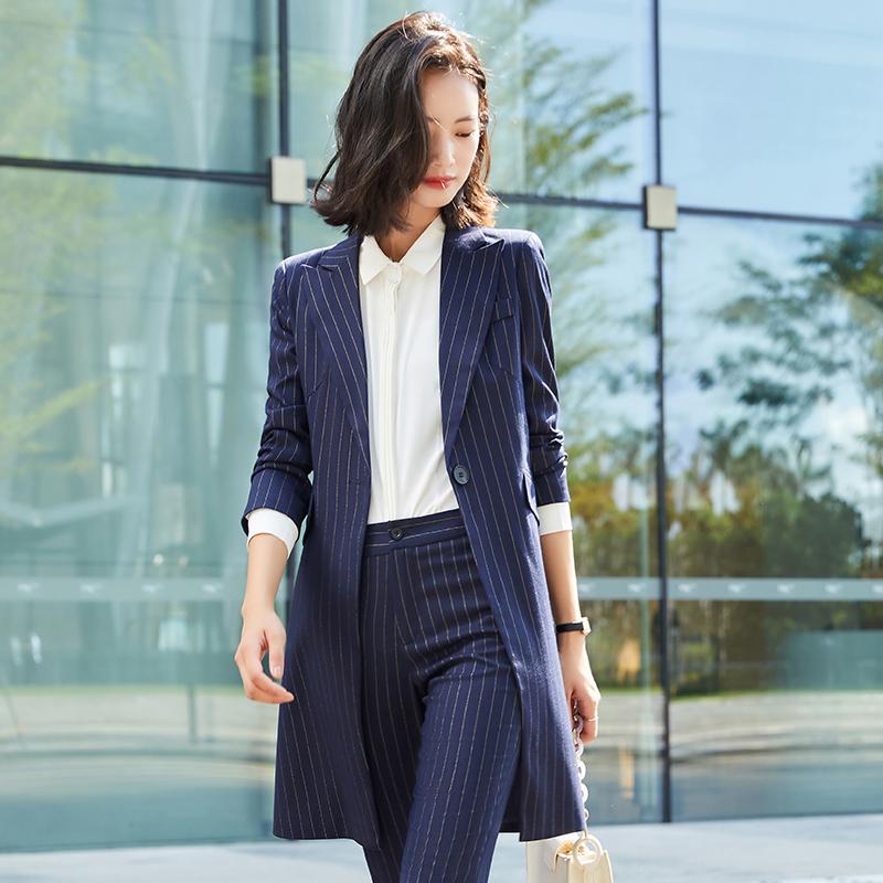 Women's Two Piece Pants Elegant Striped Formal Women Business Suits With And Jackets Coat Autumn Winter OL Styles Blazers Pantsuits SetWomen
Women's Two Piece Pants Elegant Striped Formal Women Business Suits With And Jackets Coat Autumn Winter OL Styles Blazers Pantsuits SetWomen