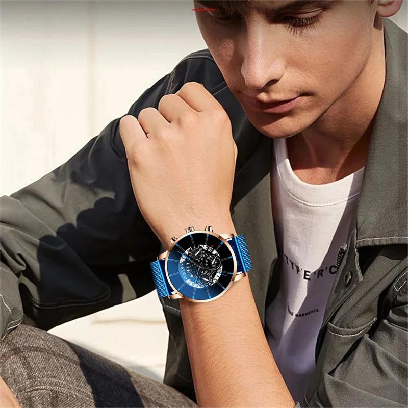 Wristwatches 2022 Fashion Mens Watches With Stainless Steel Luxury Quartz Watch Dial Casual Bracele
Wristwatches 2022 Fashion Mens Watches With Stainless Steel Luxury Quartz Watch Dial Casual Bracele