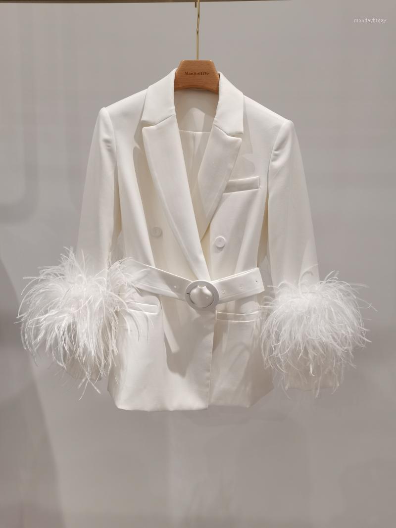 Women' Two Piece Pants 2022FW Autumn Women White Feathers Blazer Jacket With Long Trouse Suits Female Casual Sets Gdnz 8.14, The pants only
Women' Two Piece Pants 2022FW Autumn Women White Feathers Blazer Jacket With Long Trouse Suits Female Casual Sets Gdnz 8.14, The pants only